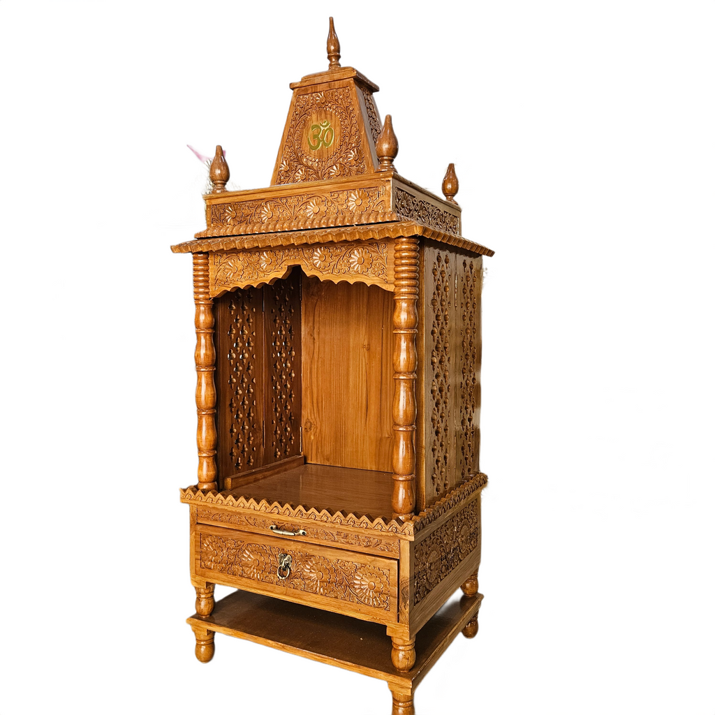 Luxury Wooden Temple with Spacious Prayer Area
