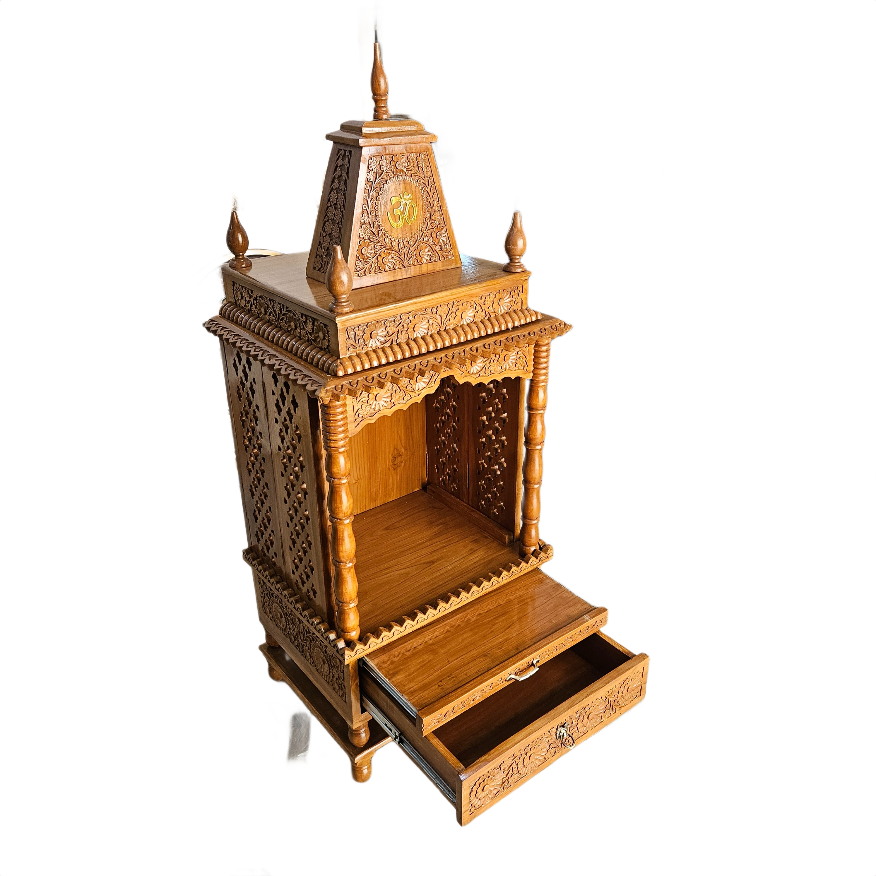 Luxury Wooden Temple with Spacious Prayer Area