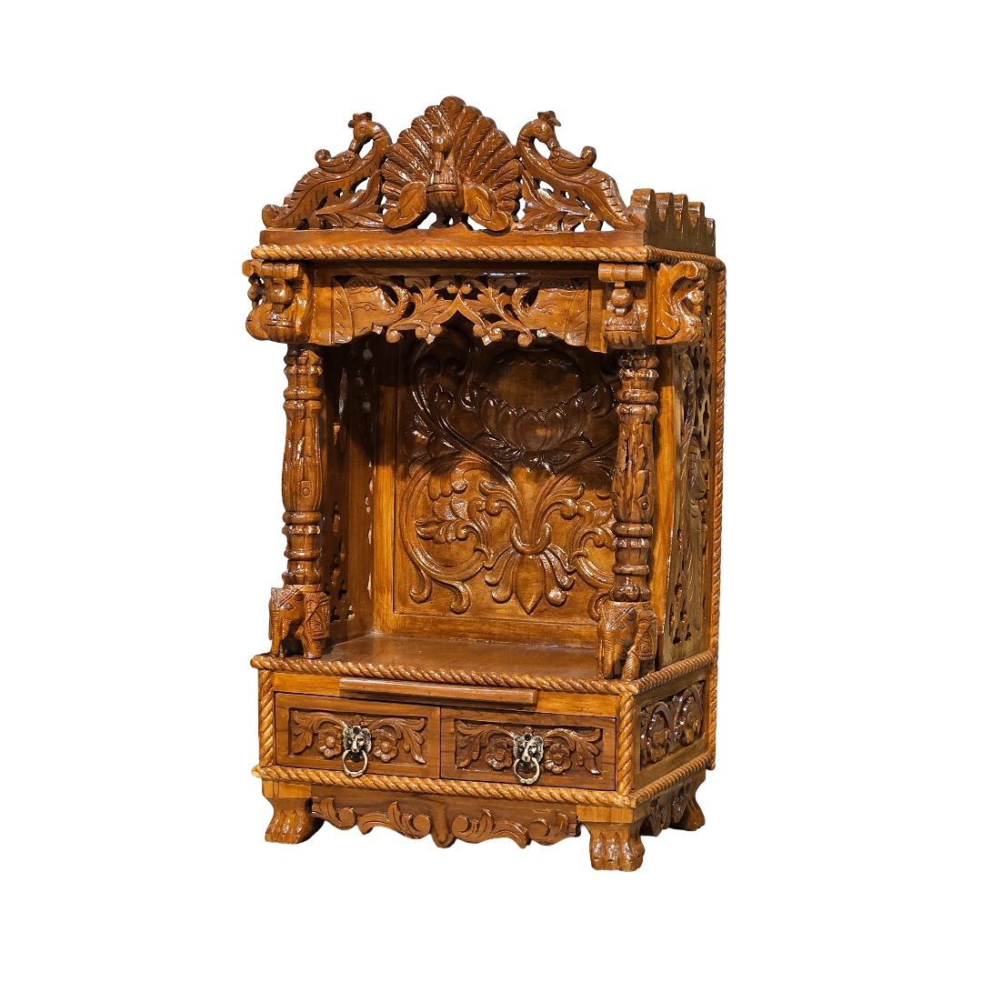 Designer Pooja Mandir for Living Room Décor