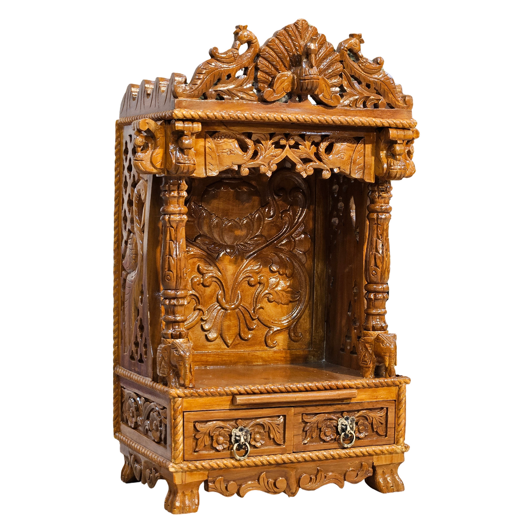 Designer Pooja Mandir for Living Room Décor