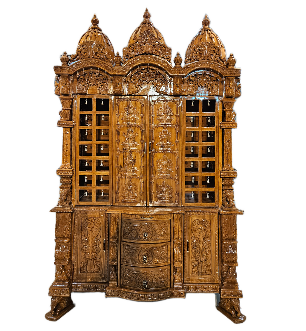 Premium Handcrafted Mandir with Intricate Carvings
