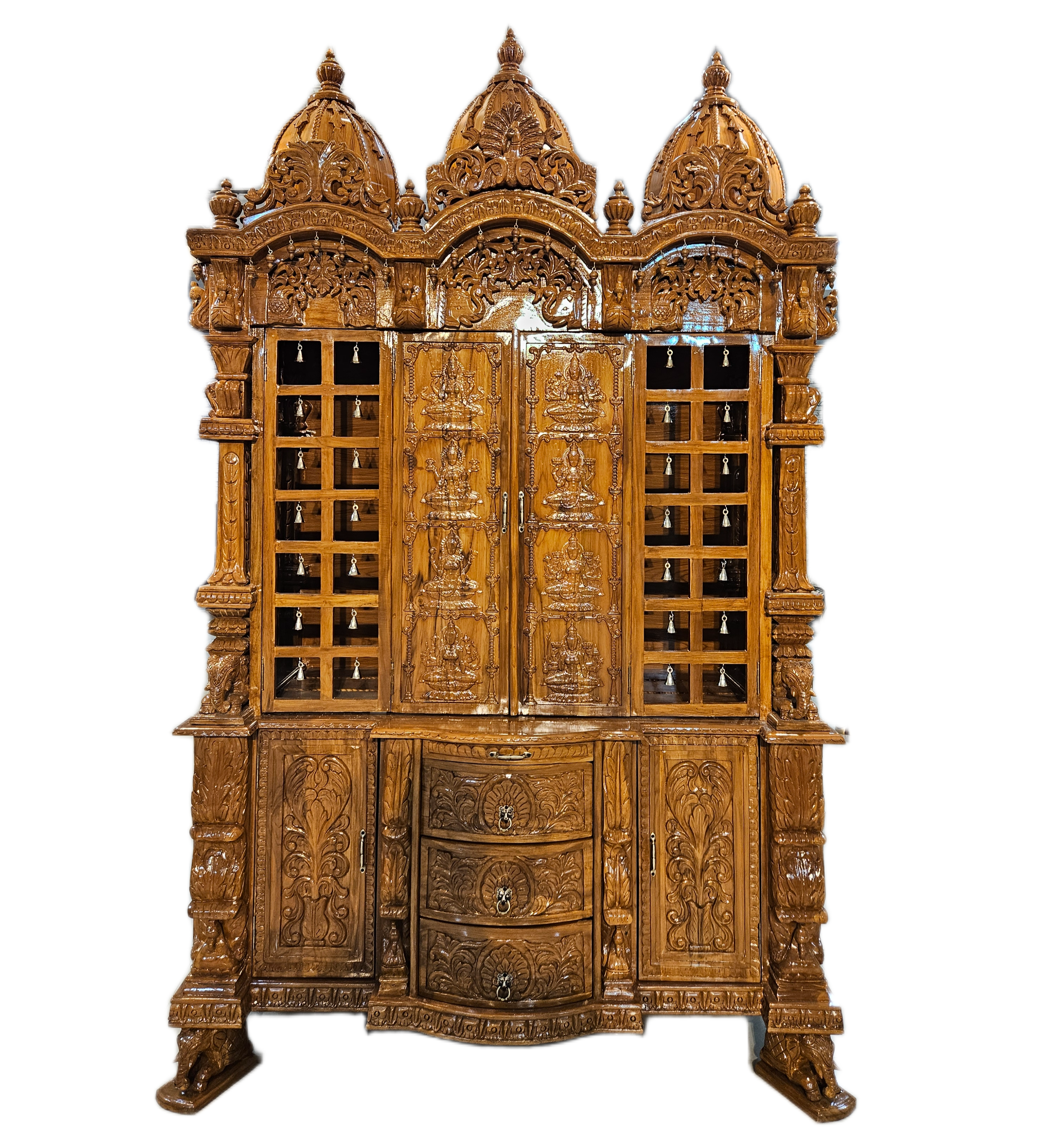 Premium Handcrafted Mandir with Intricate Carvings