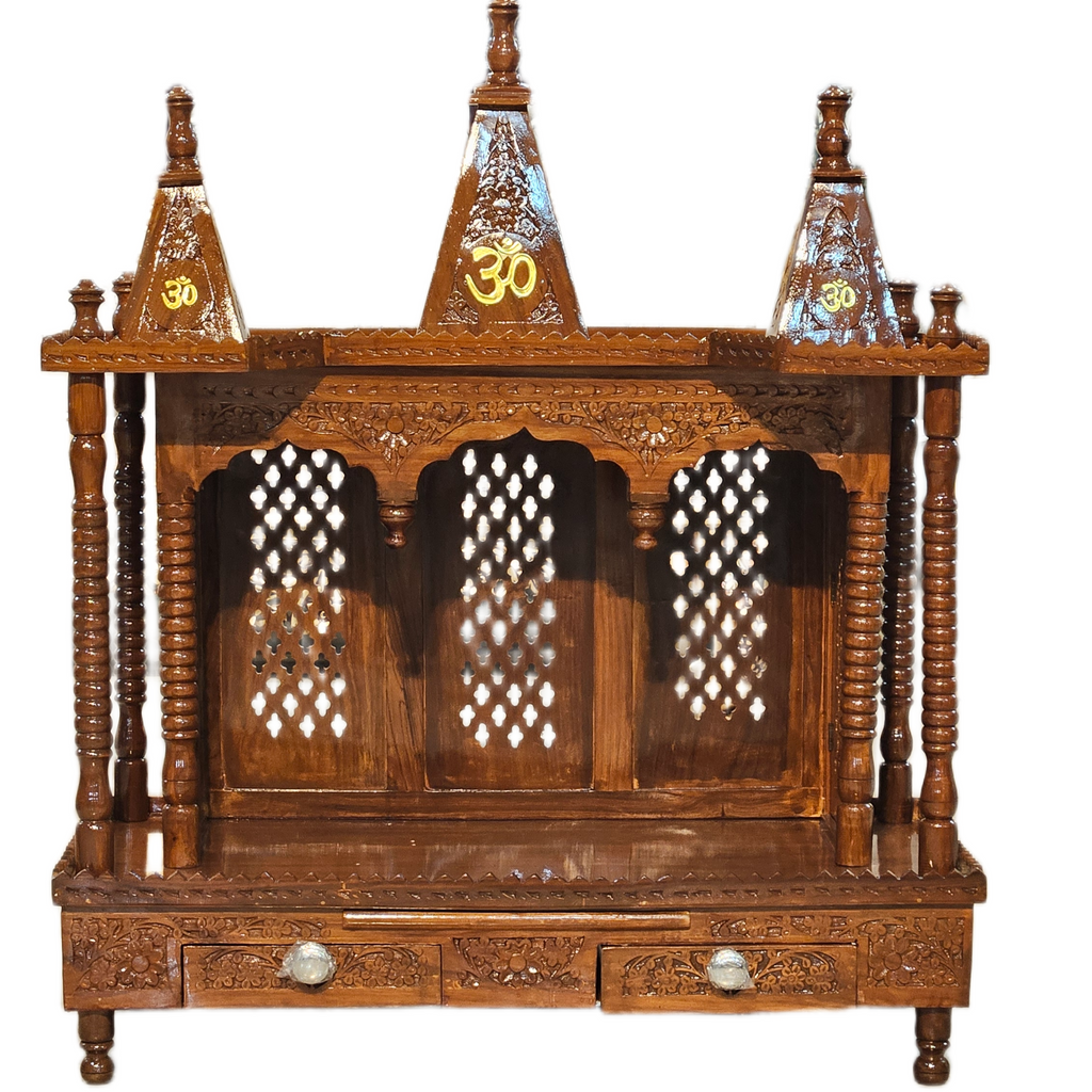 Antique Style Wooden Temple for Home Worship