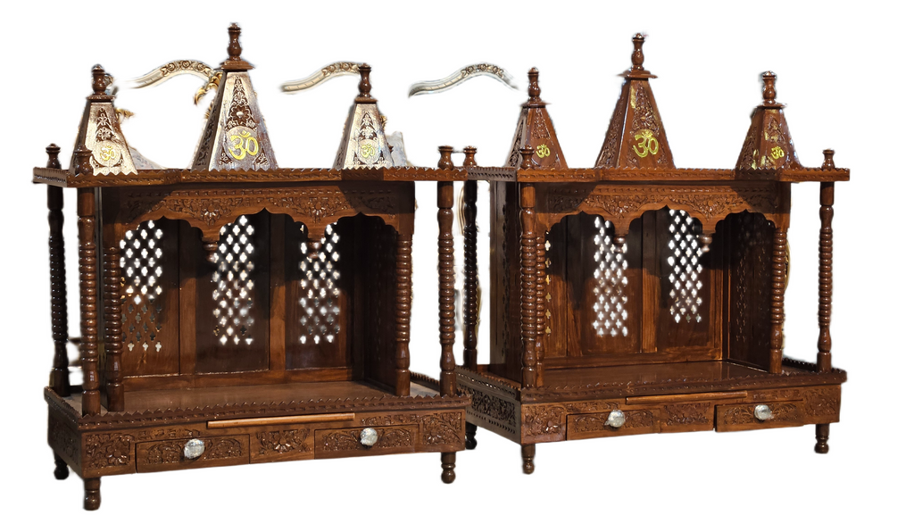 Antique Style Wooden Temple for Home Worship