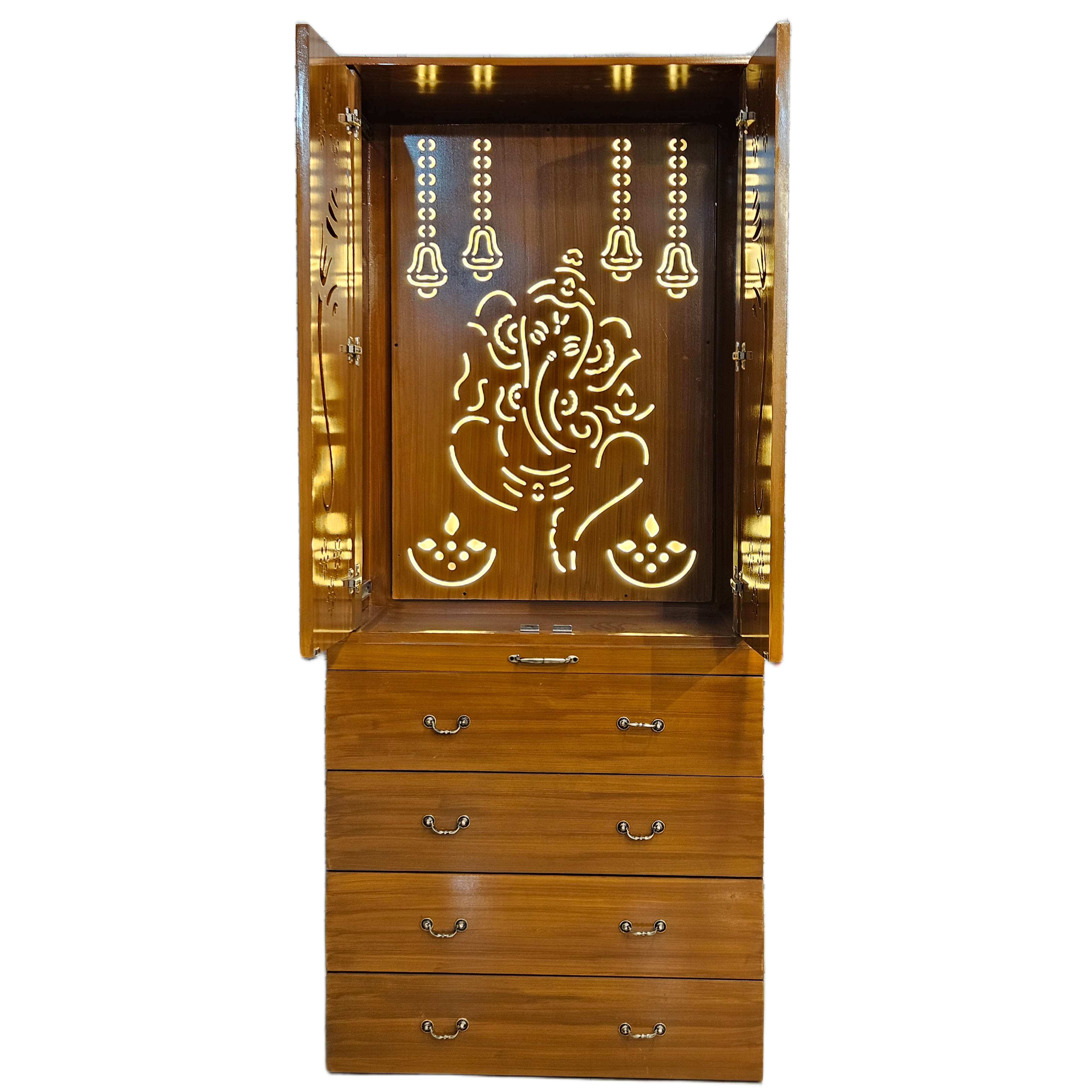 Antique Style Wooden Temple for Home Worship