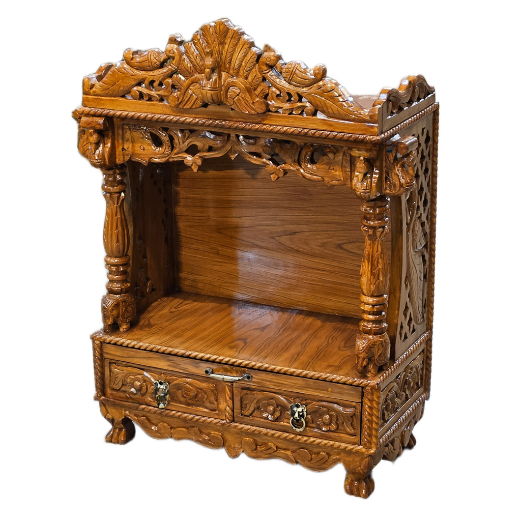 Premium Handcrafted Mandir with Intricate Carvings