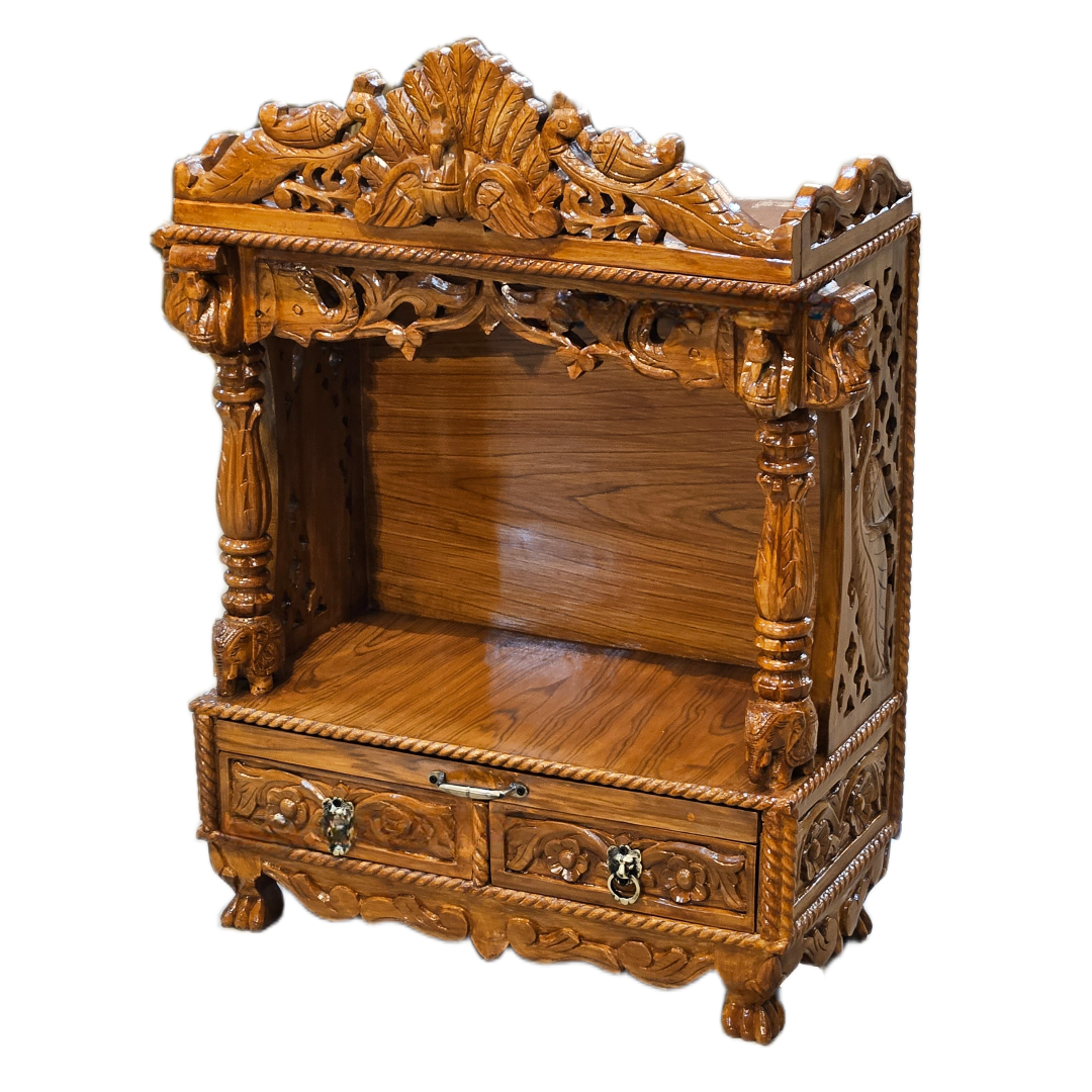 Premium Handcrafted Mandir with Intricate Carvings