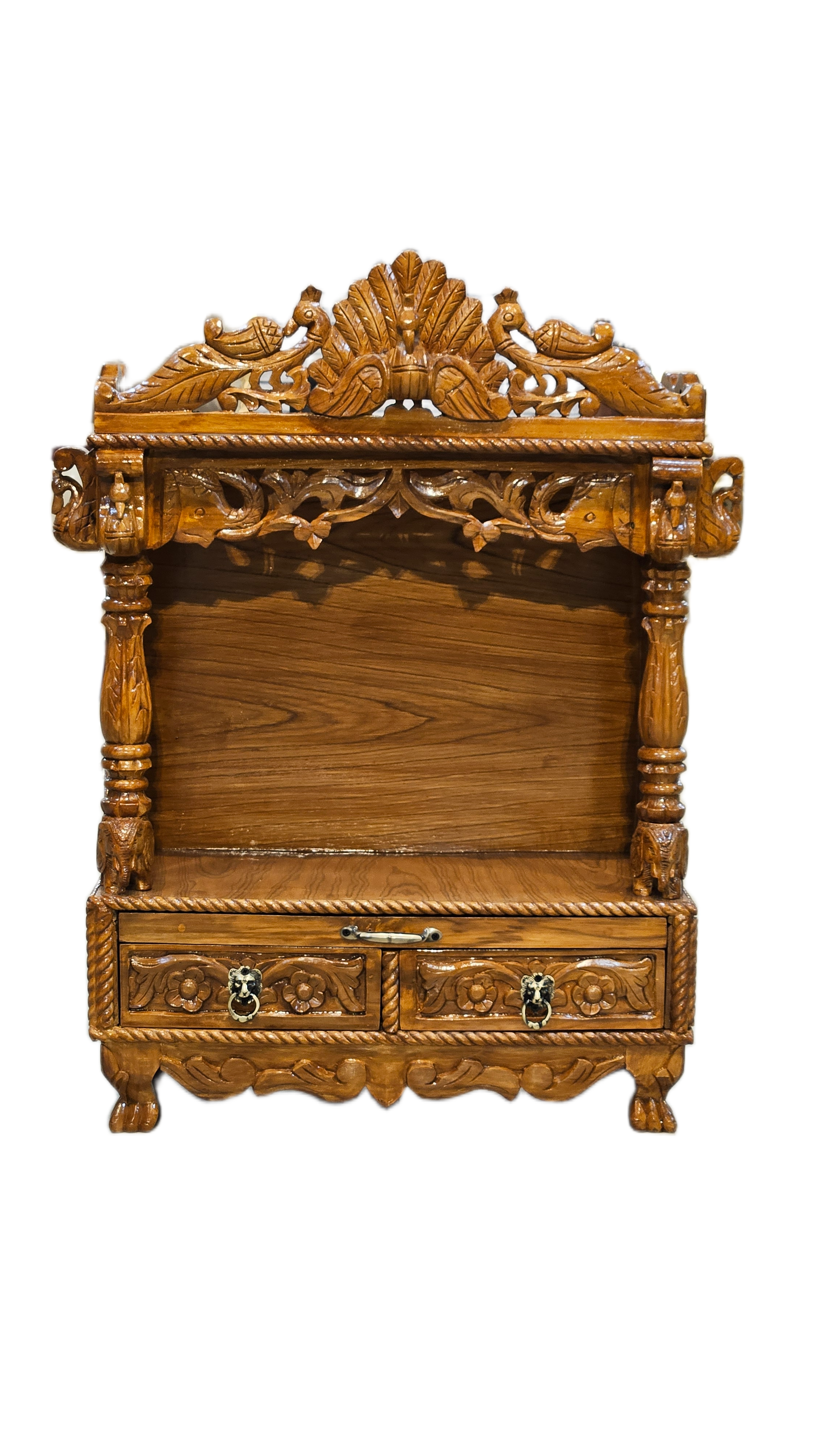Premium Handcrafted Mandir with Intricate Carvings