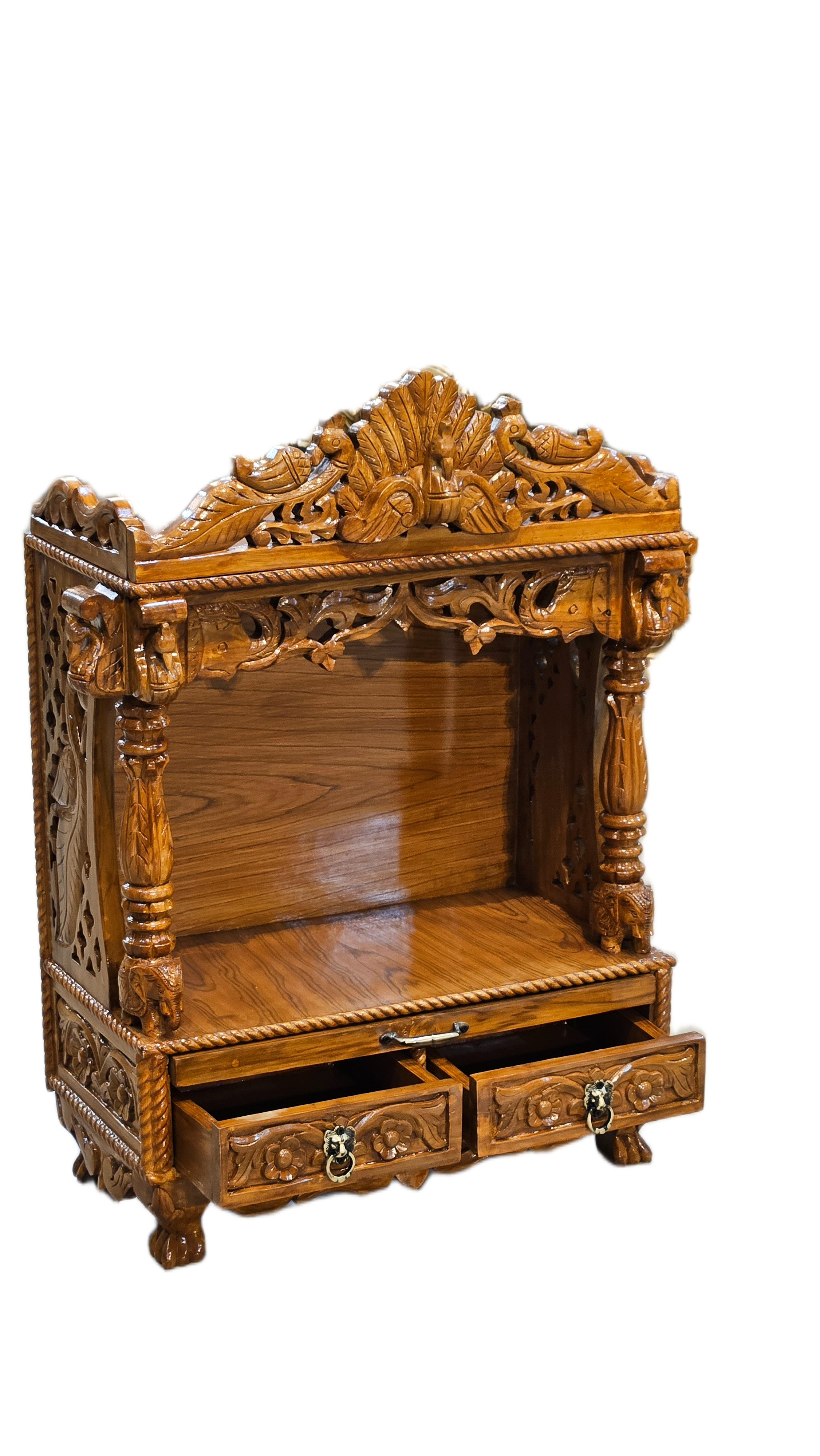 Premium Handcrafted Mandir with Intricate Carvings