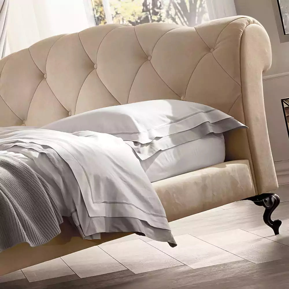 Royal-Inspired Wooden Bed