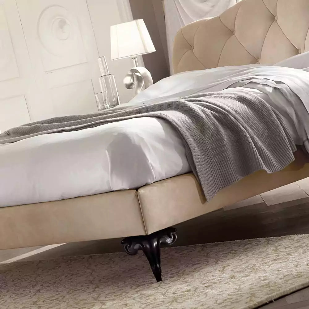 Royal-Inspired Wooden Bed