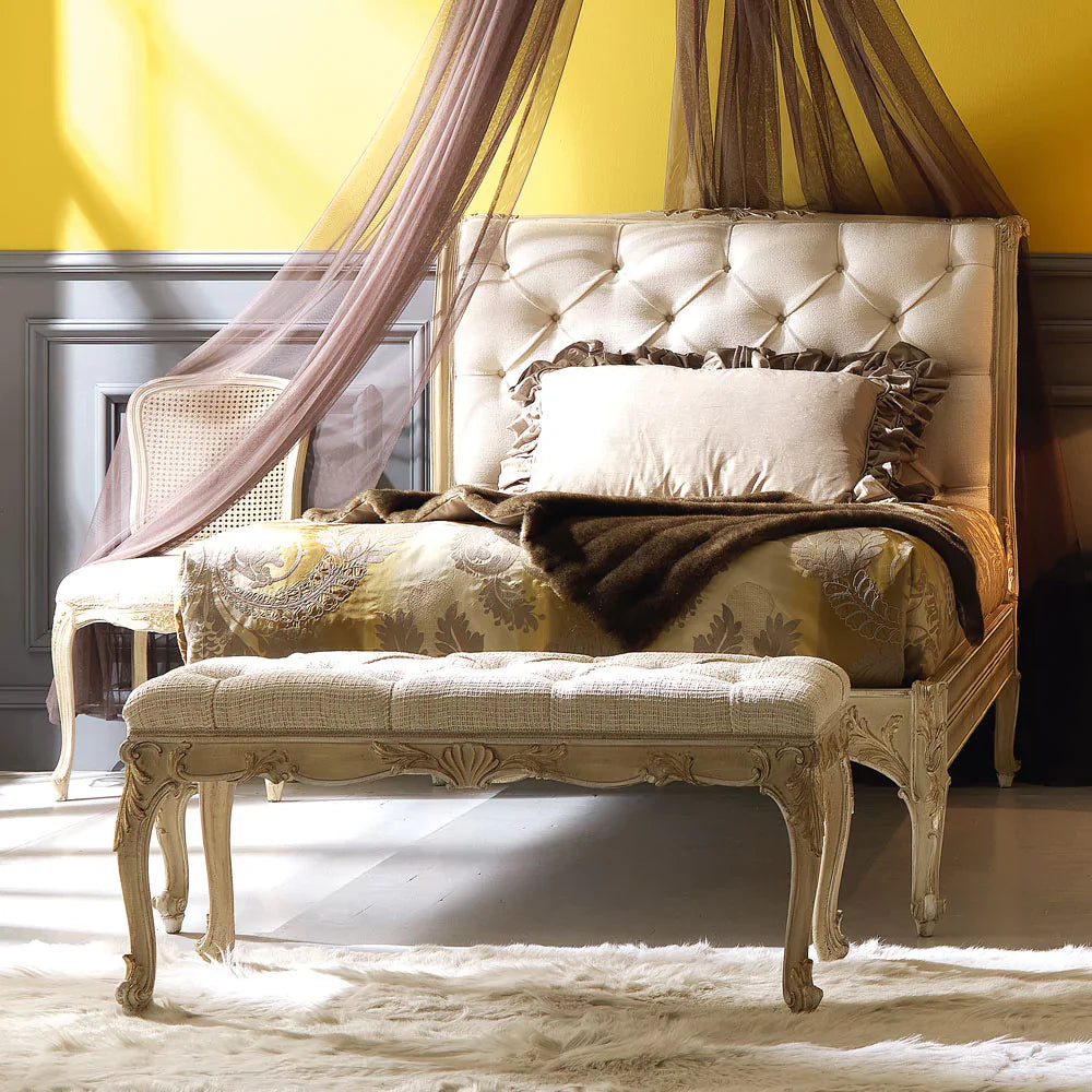 Small Royal-Inspired Wooden Bed