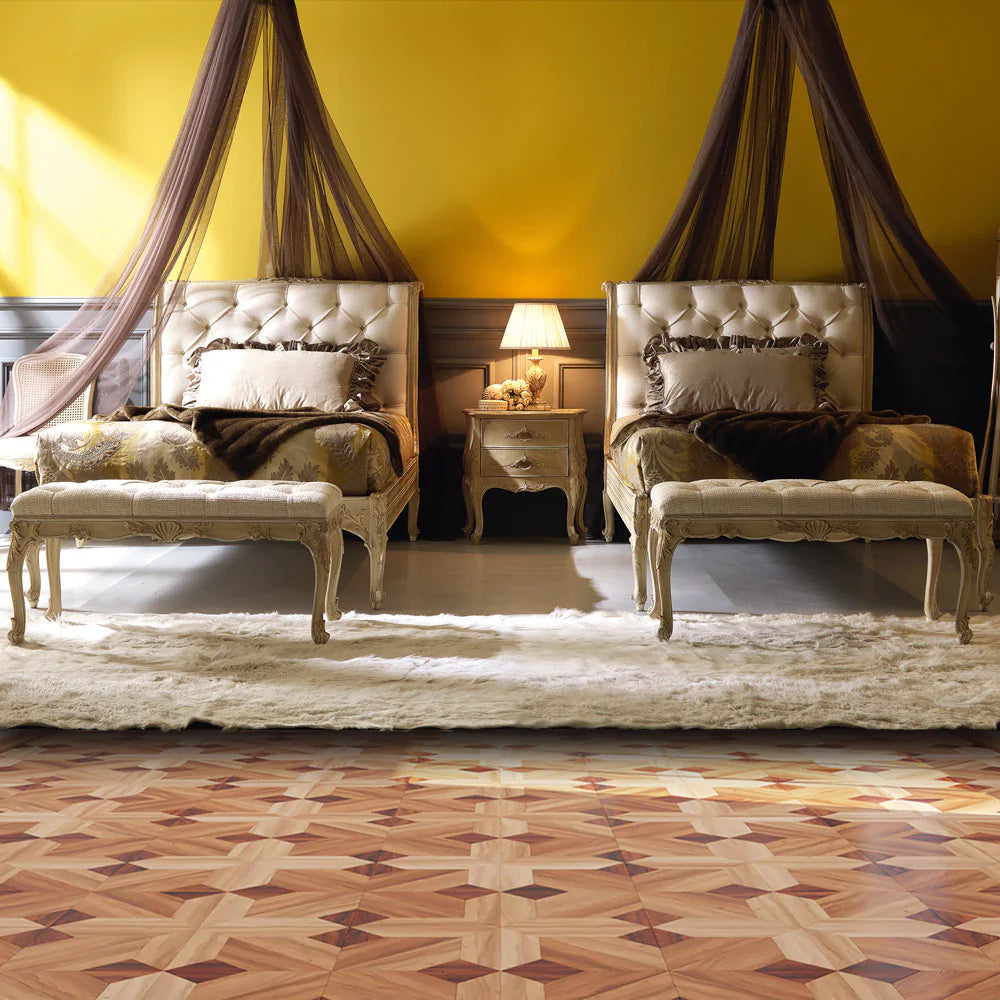 Small Royal-Inspired Wooden Bed