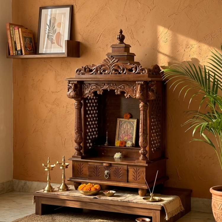 Premium Handcrafted Pooja Mandir for Devotional Spaces