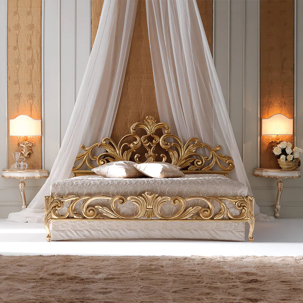 Luxury Bedroom Furniture – Hand-Carved Wooden Bed