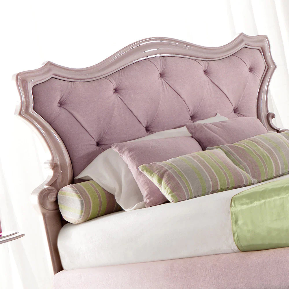 Designer Upholstered Bed with Wooden Frame