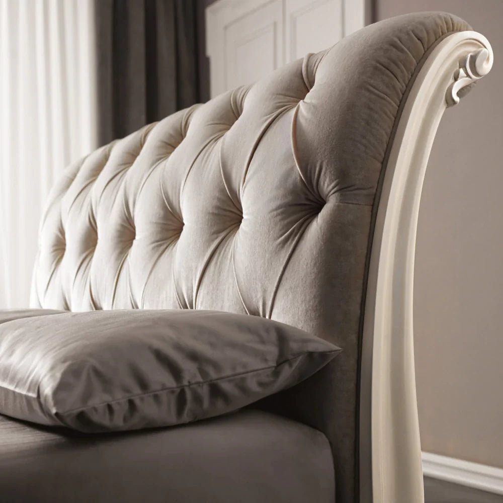 Royal-Inspired Wooden Bed