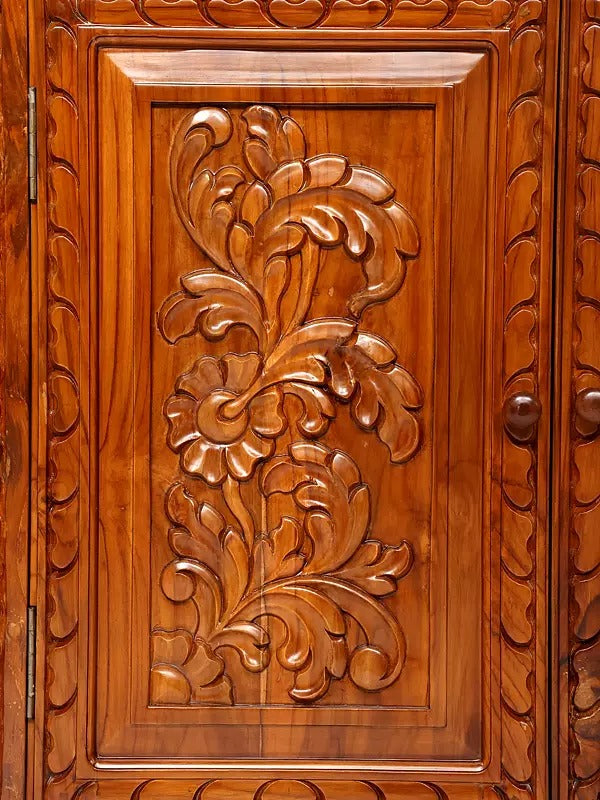 Solid teak Wood Mandir | Handmade Temple for Home & Office