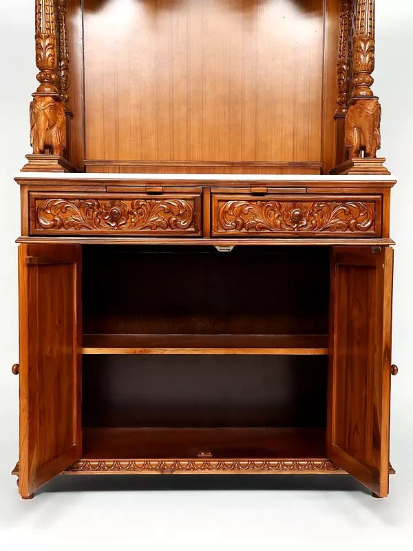 Solid teak Wood Mandir | Handmade Temple for Home & Office