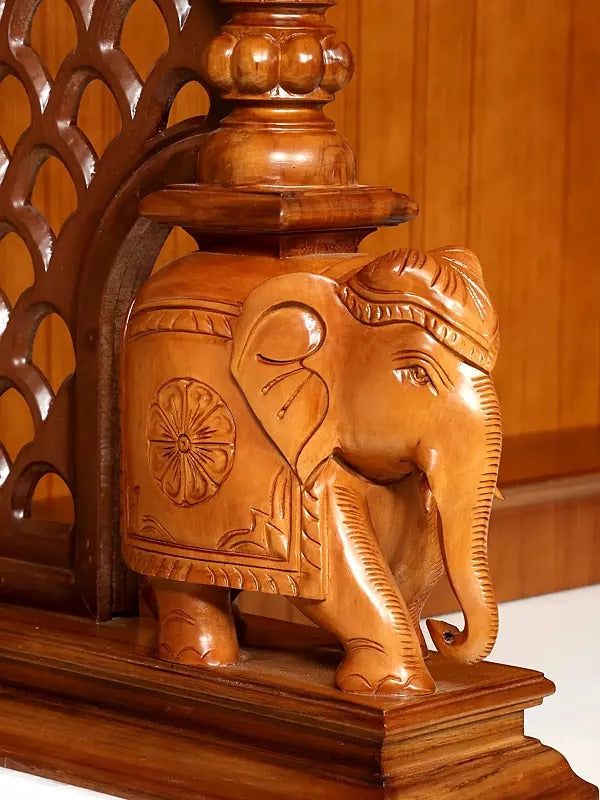 Solid teak Wood Mandir | Handmade Temple for Home & Office