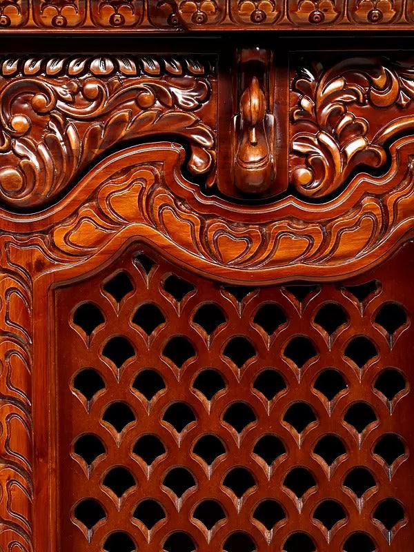 Luxury Wooden Mandir for Home | Designer Pooja Temple Unit