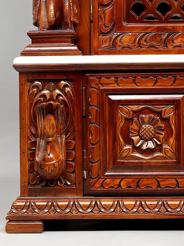 Luxury Wooden Mandir for Home | Designer Pooja Temple Unit