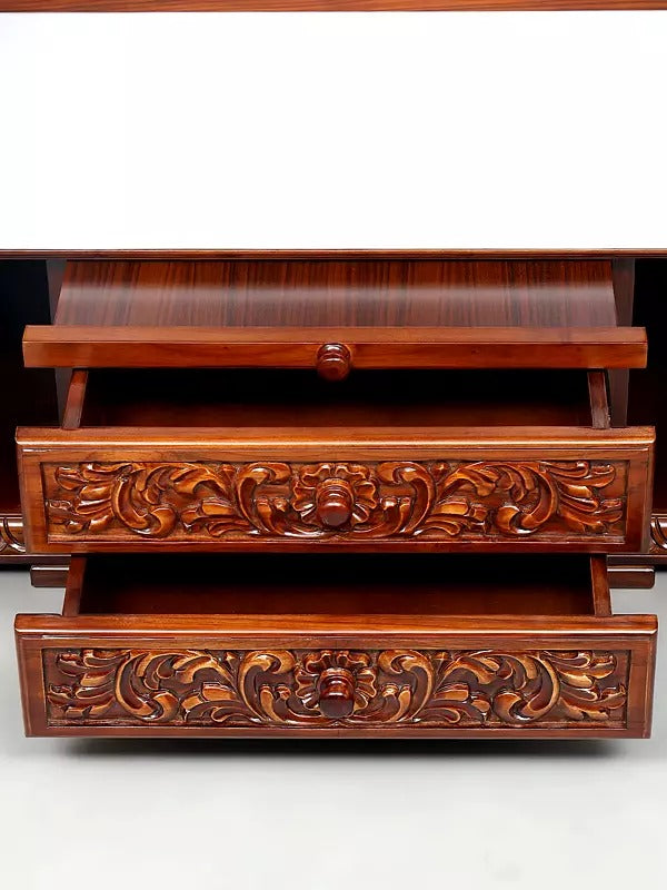 Luxury Wooden Mandir for Home | Designer Pooja Temple Unit