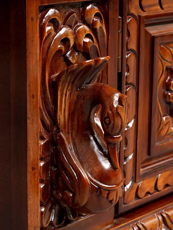 Luxury Wooden Mandir for Home | Designer Pooja Temple Unit