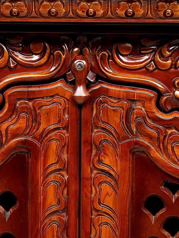 Luxury Wooden Mandir for Home | Designer Pooja Temple Unit