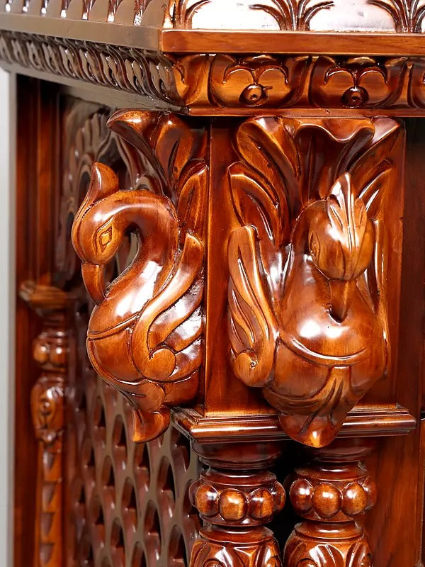 Luxury Wooden Mandir for Home | Designer Pooja Temple Unit