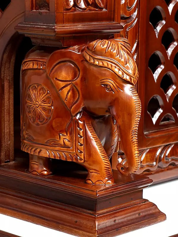 Luxury Wooden Mandir for Home | Designer Pooja Temple Unit