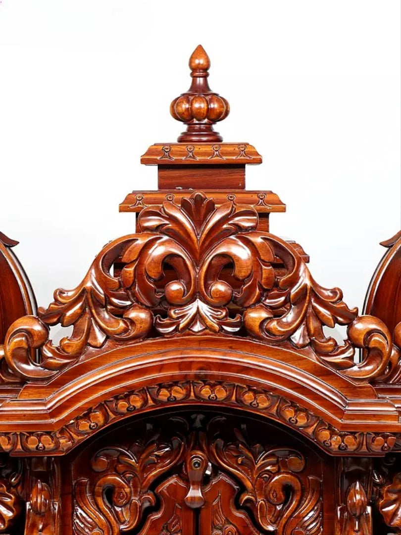Indian Hand-Carved Wooden Temple | Home Pooja Mandir