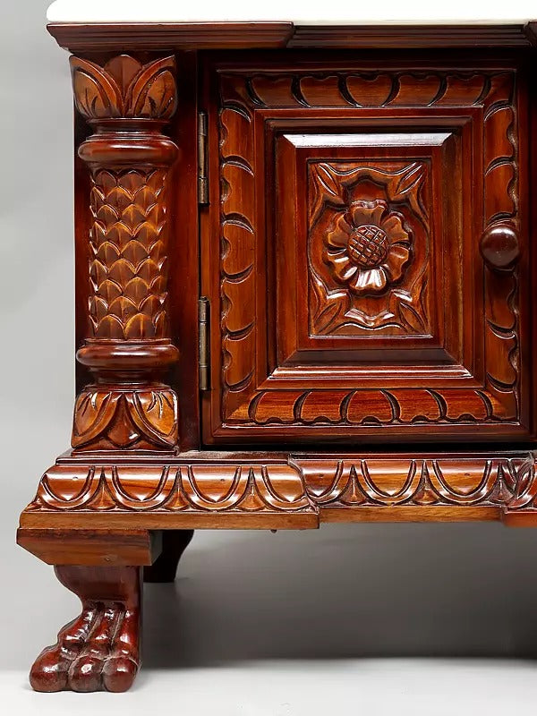 Indian Hand-Carved Wooden Temple | Home Pooja Mandir