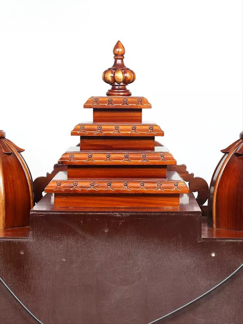 Indian Hand-Carved Wooden Temple | Home Pooja Mandir