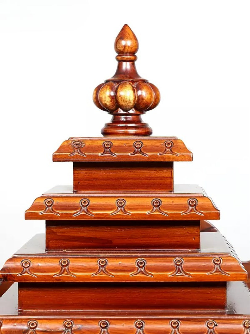 Indian Hand-Carved Wooden Temple | Home Pooja Mandir