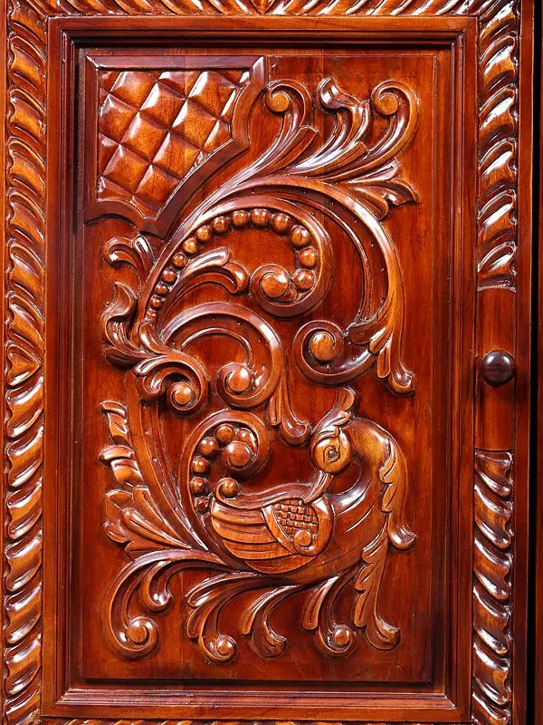 Decorative Wooden Pooja Temple | Luxury Carved Mandir