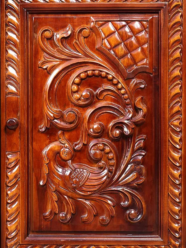 Decorative Wooden Pooja Temple | Luxury Carved Mandir