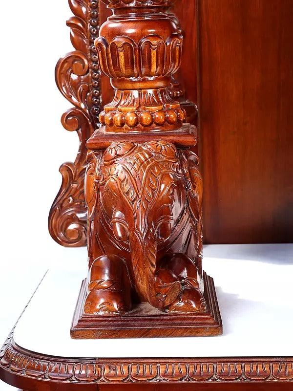 Decorative Wooden Pooja Temple | Luxury Carved Mandir