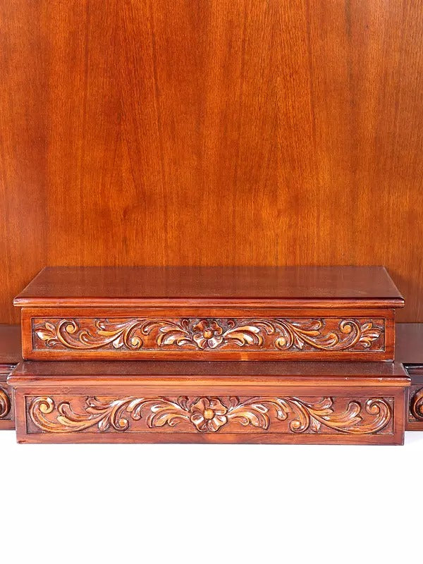 Decorative Wooden Pooja Temple | Luxury Carved Mandir
