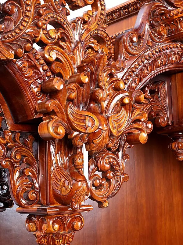 Decorative Wooden Pooja Temple | Luxury Carved Mandir