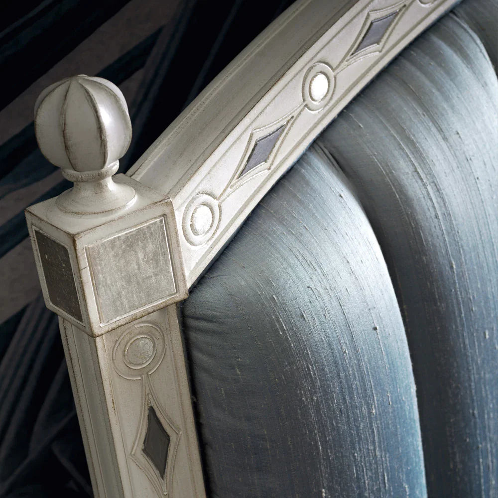 Classic Wooden Bed with Antique Carved Design