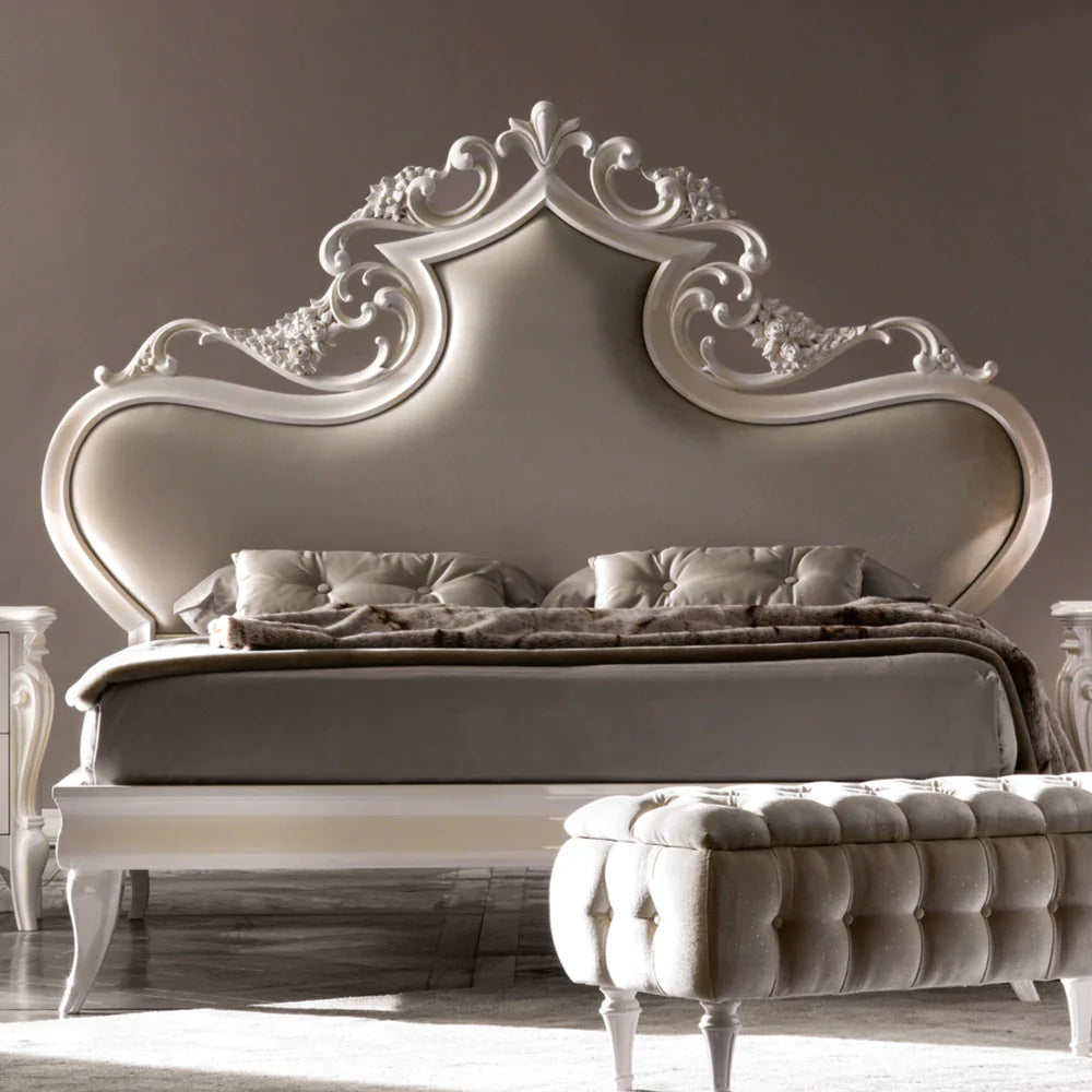 Luxury Wooden Carved Bed for Timeless Interiors