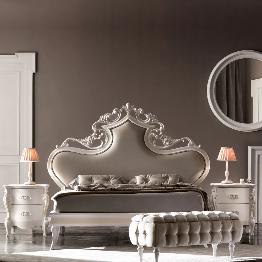 Luxury Wooden Carved Bed for Timeless Interiors