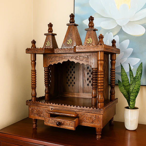 Elegant Wooden Temple for Spiritual Corners