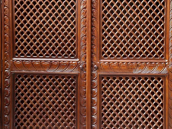 Antique Finish Wooden Mandir | Traditional Carved Temple for Prayer Room