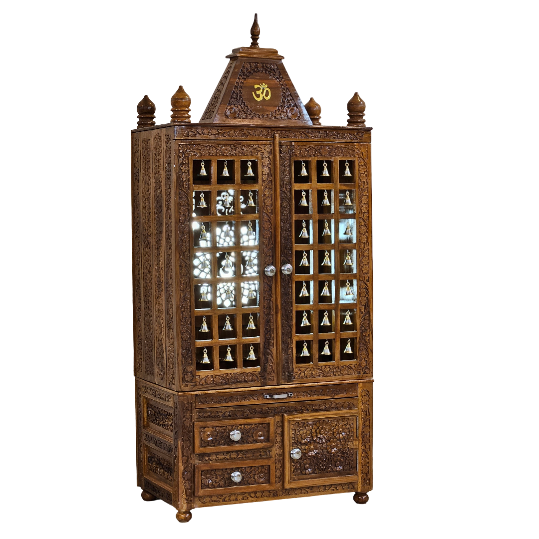 Elegant Wooden Temple for Office & Home Interiors
