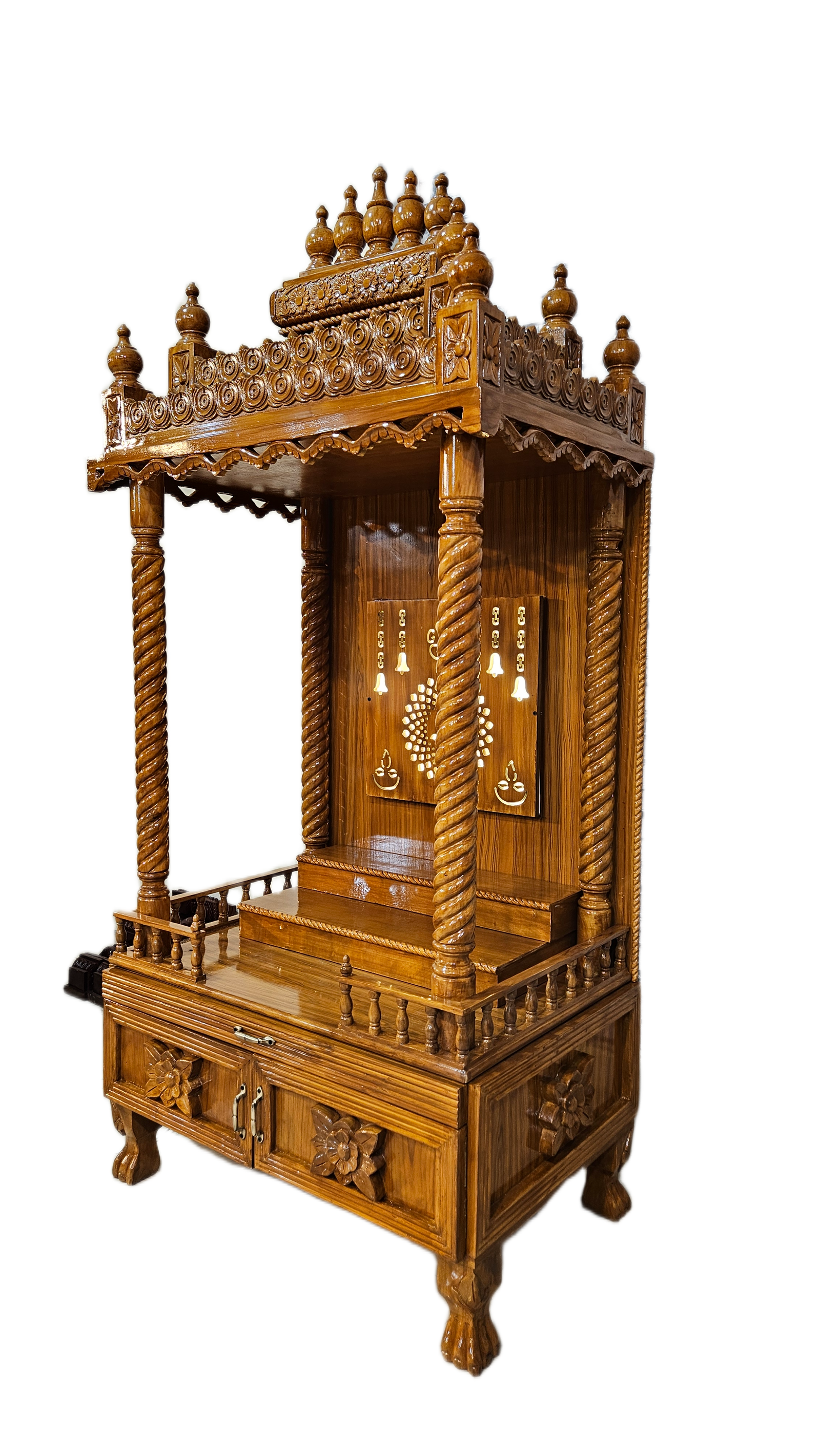 Designer Wooden Temple for Home & Office Pooja - Image 3