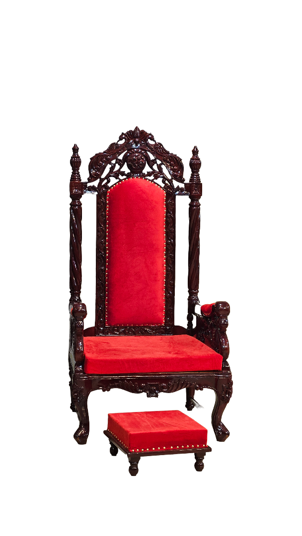 Premium Wooden Guruji Chair for Mandir, Ashram, and Spiritual Seating - Image 2