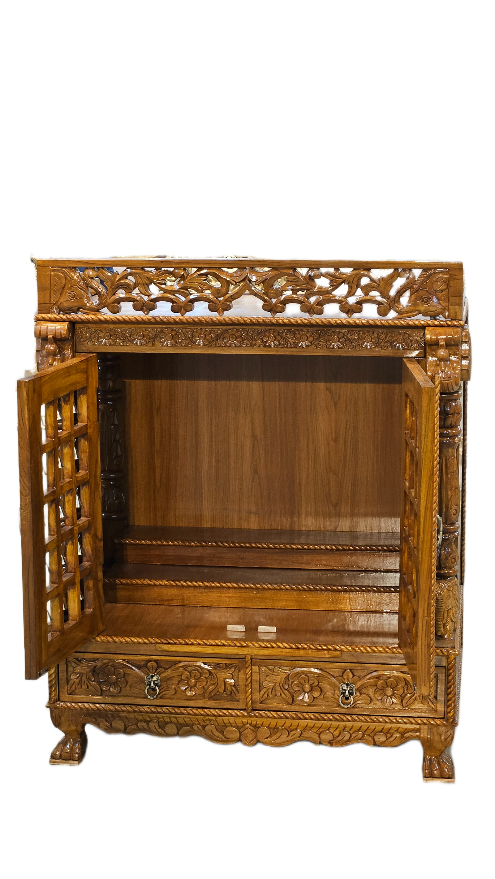 Antique Style Wooden Temple for Home Worship - Image 2