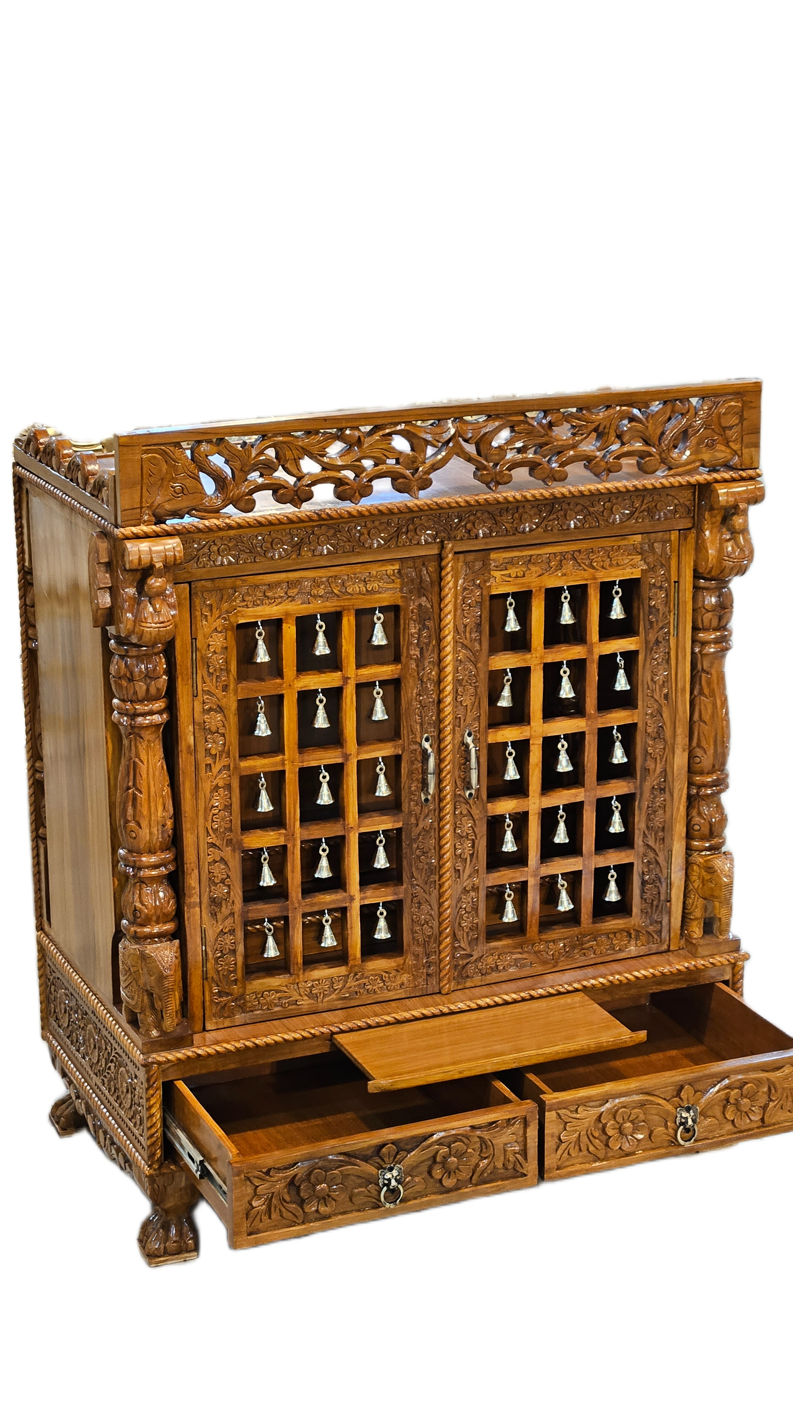 Antique Style Wooden Temple for Home Worship - Image 3
